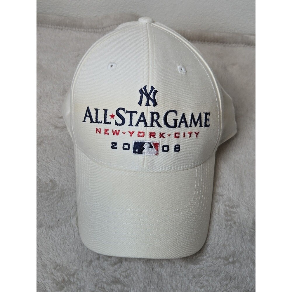 NY New York Yankees 2008 ASG MLB All Star Game Cap Logo Hat Yankee Stadium Cream
